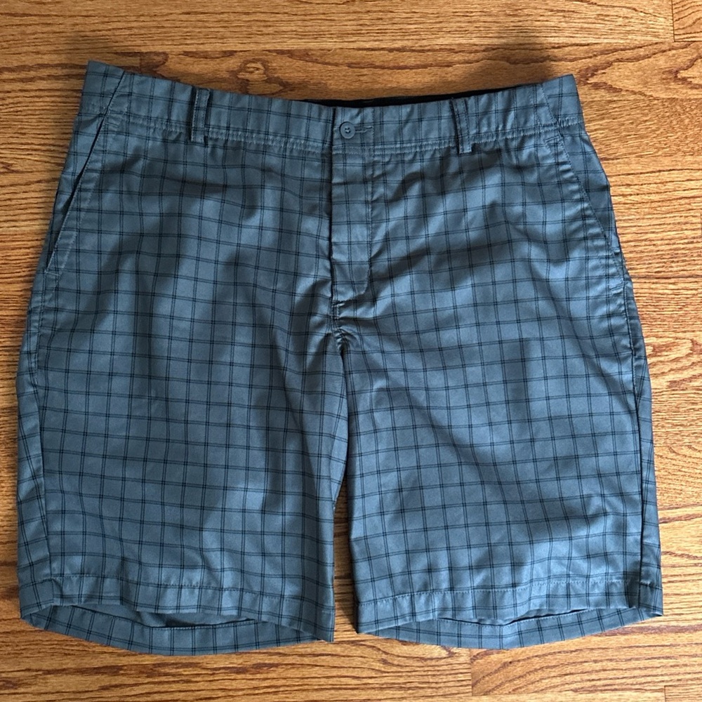 Nike Dry Fit Shorts Men's Blue/Gray Gold Sport Comfort 38 PERFECT NWOT